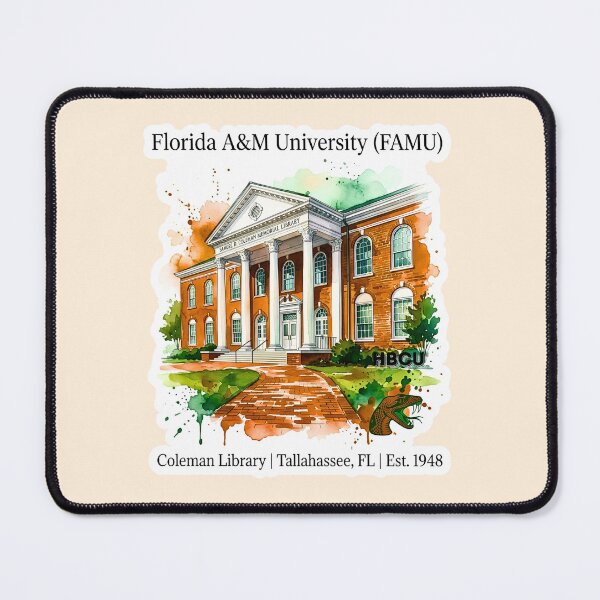 Item preview, Vintage Watercolor Florida AM University Coleman Library Design designed and sold by EvergreenPark - Tee Studio.