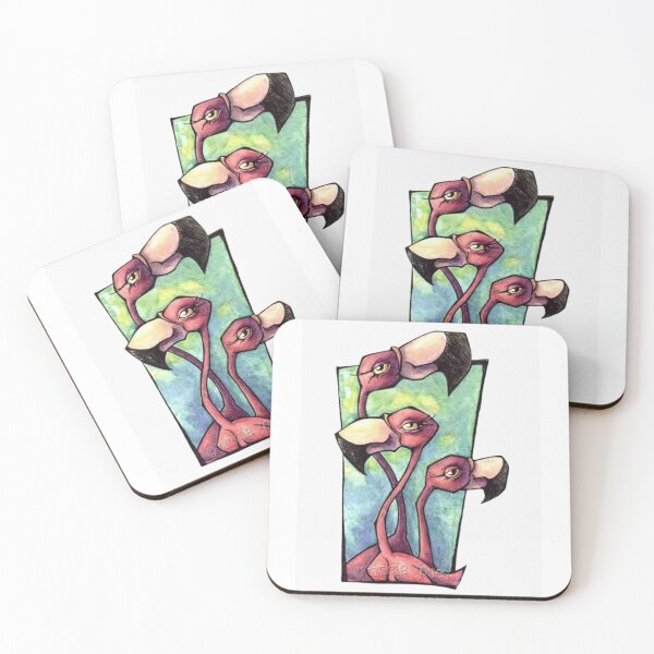 Item preview, Three Flamingos Sharing The Same Secret designed and sold by Palmwayapparel.