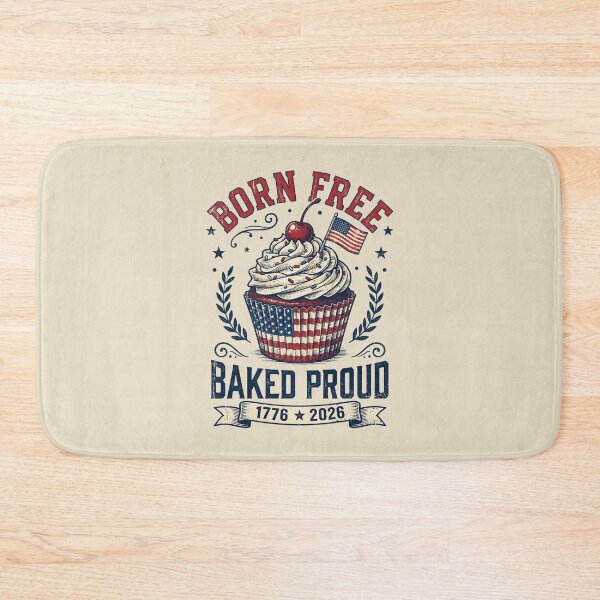 Item preview, Born Free Baked Proud - Patriotic Cupcake  America 1776 designed and sold by dudelinart.