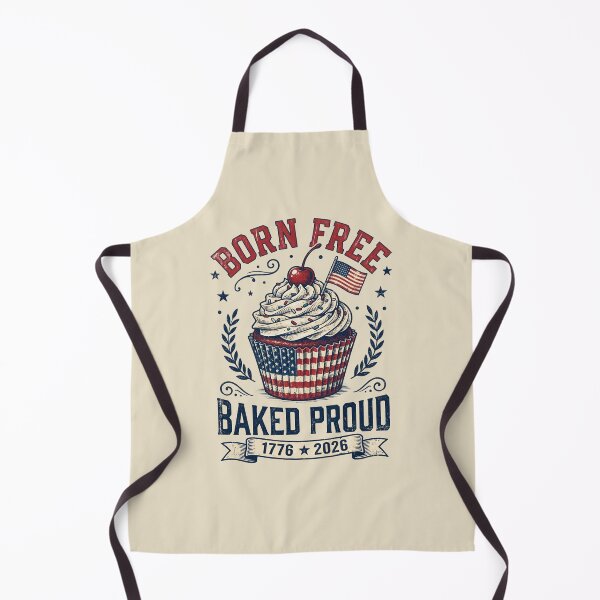 Item preview, Born Free Baked Proud - Patriotic Cupcake  America 1776 designed and sold by dudelinart.