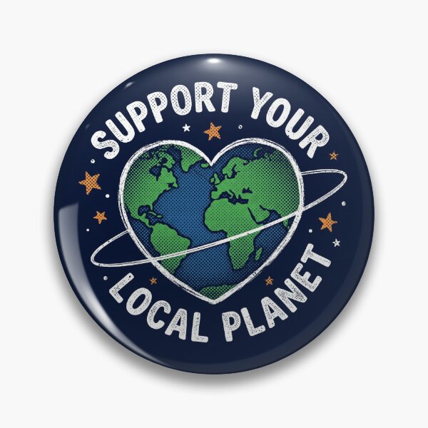 Item preview, Support Your Local Planet Retro Earth Day Climate Change designed and sold by AdyKurniawan.