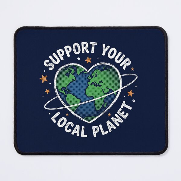Item preview, Support Your Local Planet Retro Earth Day Climate Change designed and sold by AdyKurniawan.