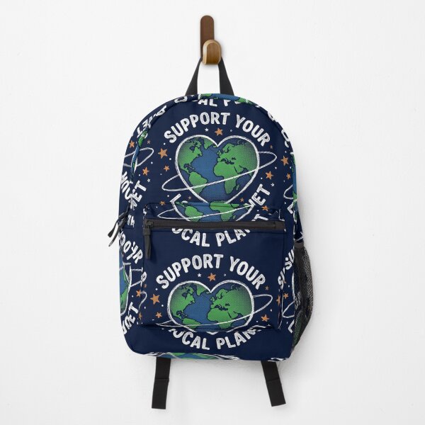 Item preview, Support Your Local Planet Retro Earth Day Climate Change designed and sold by AdyKurniawan.