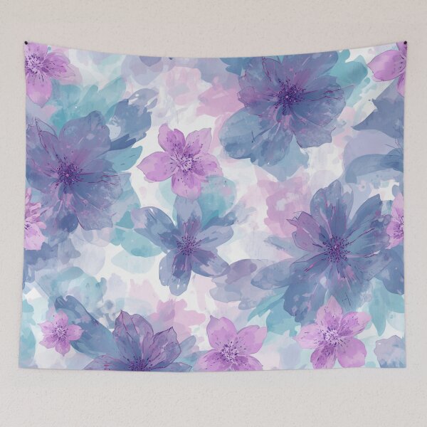 Item preview, Cute Blue Pink Blue Purple Floral designed and sold by SeaStarAlex.