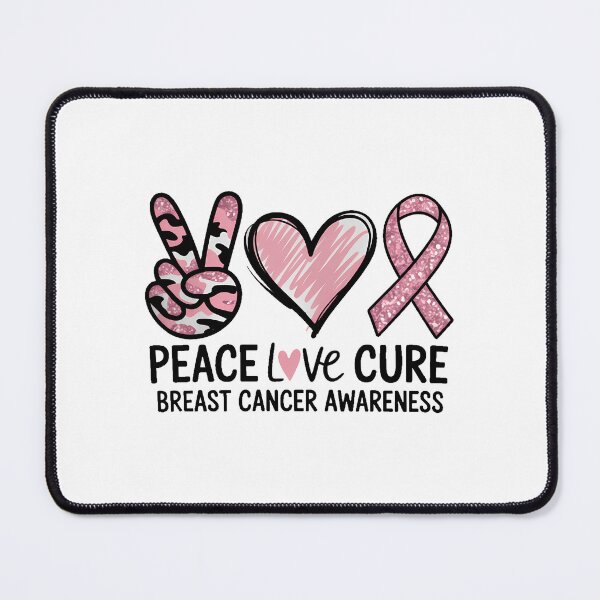 Item preview, Peace Love Cure Pink Ribbon Cancer Breast Awareness designed and sold by sailorjessiArt.