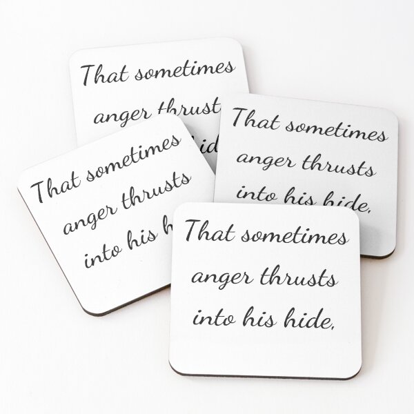 Item preview, "That sometimes anger thrusts into his hide;" - handwriting black designed and sold by ariksworld.