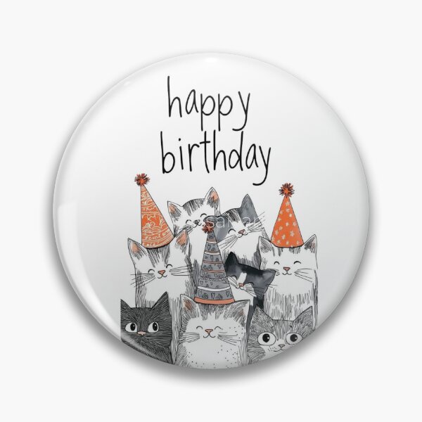 Item preview, Happy Birthday Cute Party Cats Illustration designed and sold by Macias123.