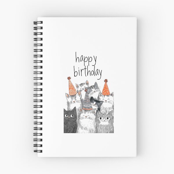 Item preview, Happy Birthday Cute Party Cats Illustration designed and sold by Macias123.