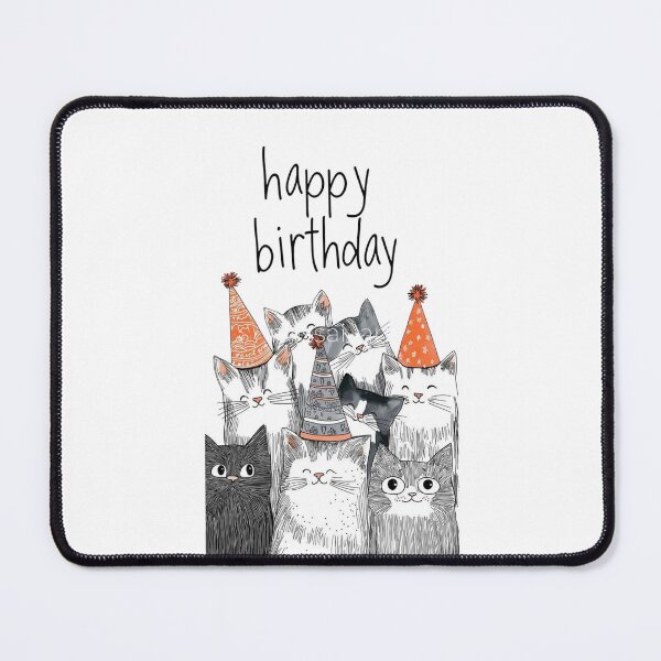 Item preview, Happy Birthday Cute Party Cats Illustration designed and sold by Macias123.