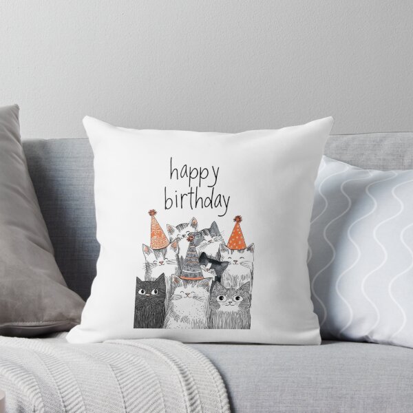 Item preview, Happy Birthday Cute Party Cats Illustration designed and sold by Macias123.