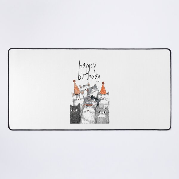 Item preview, Happy Birthday Cute Party Cats Illustration designed and sold by Macias123.