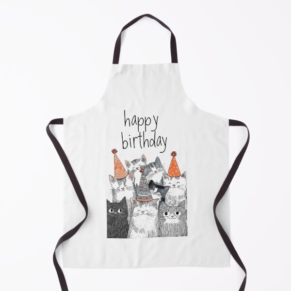 Item preview, Happy Birthday Cute Party Cats Illustration designed and sold by Macias123.