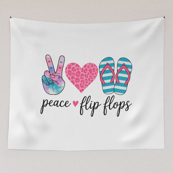 Item preview, Peace Love Flip Flops Hello Summer Vibes Beach Vacay designed and sold by sailorjessiArt.