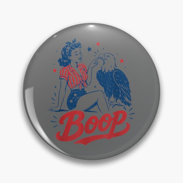 Item preview, Boop Vintage USA Girl and Eagle Funny Patriotic Retro Art designed and sold by KristineLi.