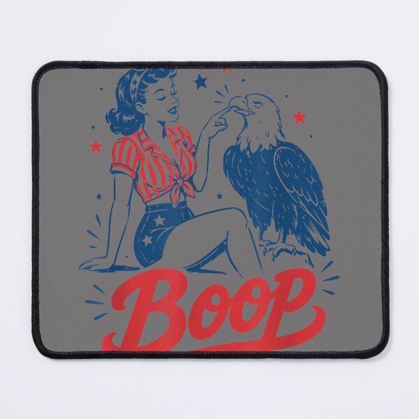 Item preview, Boop Vintage USA Girl and Eagle Funny Patriotic Retro Art designed and sold by KristineLi.