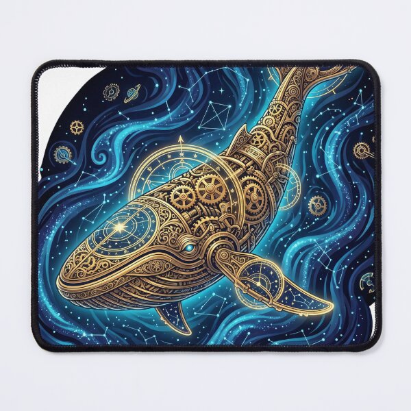 Item preview, Astral Clockwork Leviathan Cosmic Whale Steampunk designed and sold by KJ Frost.