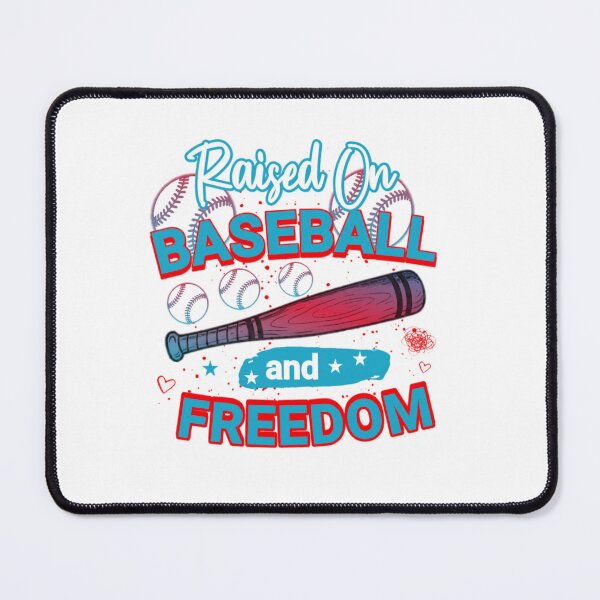 Item preview, Raised On Baseball and Freedom Patriotic 4th of July designed and sold by Abibless1998.