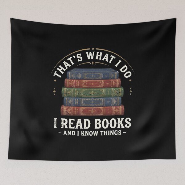 Item preview, I Read Books And I Know Things - Vintage Stacked Books Humor designed and sold by AdyKurniawan.