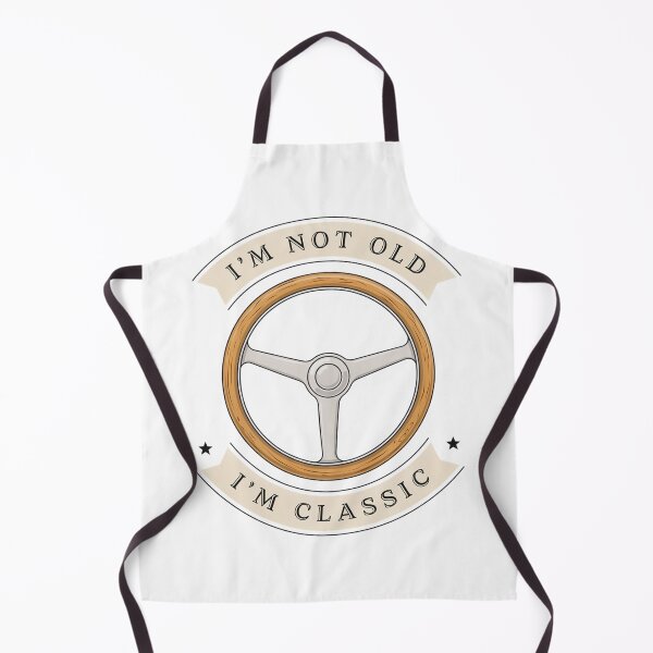 Item preview, I'm Not Old I'm Classic – Vintage Wooden Steering Wheel Retro Car Enthusiast designed and sold by ArcticFoxStudio.