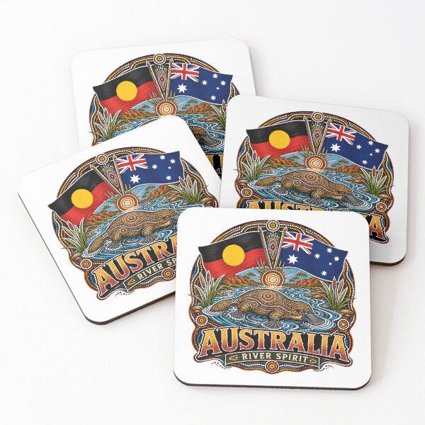 Item preview, Australia Heartland – Aboriginal-Inspired Map Design designed and sold by Holiday-Hunter.