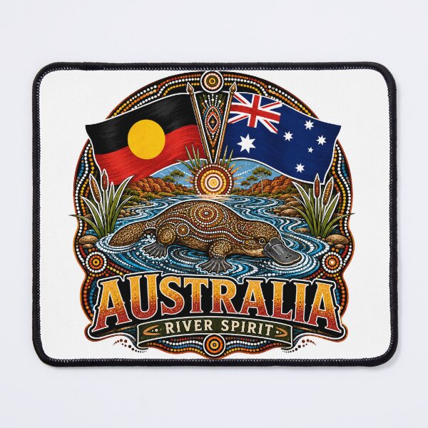 Item preview, Australia Heartland – Aboriginal-Inspired Map Design designed and sold by Holiday-Hunter.