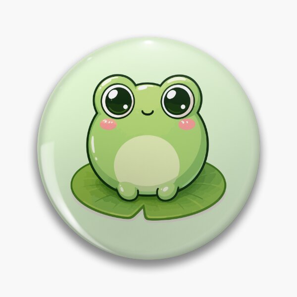Item preview, Cute Frog on Lily Pad - Kawaii Frog Cartoon designed and sold by ChosmahDrawing.