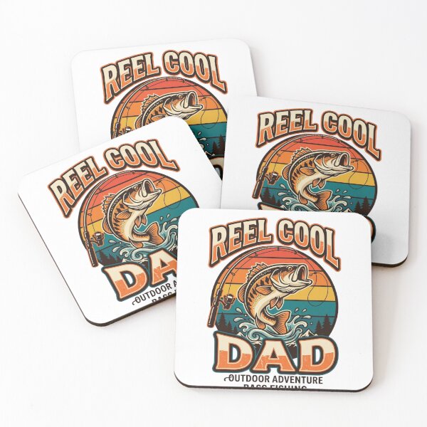 Item preview, Reel Cool Dad Vintage Fishing Bass Sunset designed and sold by PACS0011.