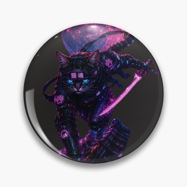 Item preview, Neon Phantom Neko Ninja designed and sold by Neon Riot Studio.