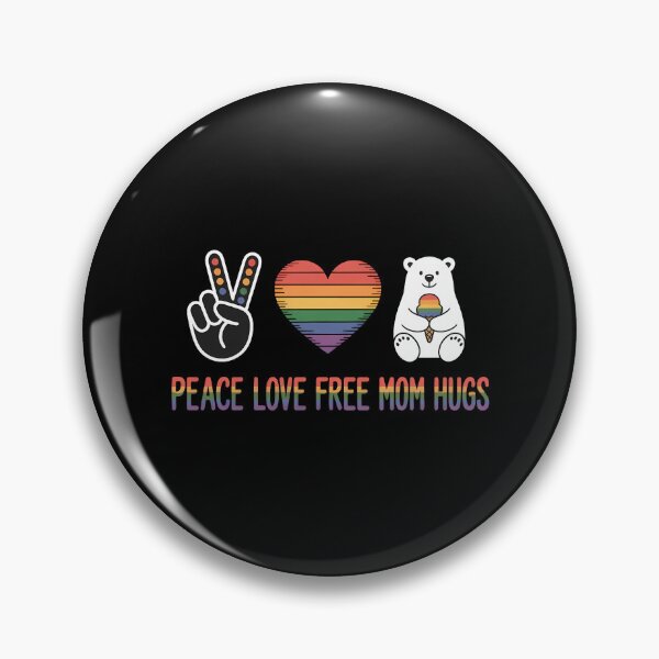 Item preview, Peace Love Free Mom Hugs Bear Pride Lgbt designed and sold by sailorjessiArt.