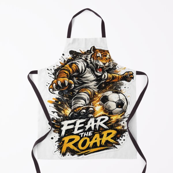 Item preview, Tiger Football Player Sticker | Fierce Soccer Mascot Art designed and sold by DoneAndDusted.