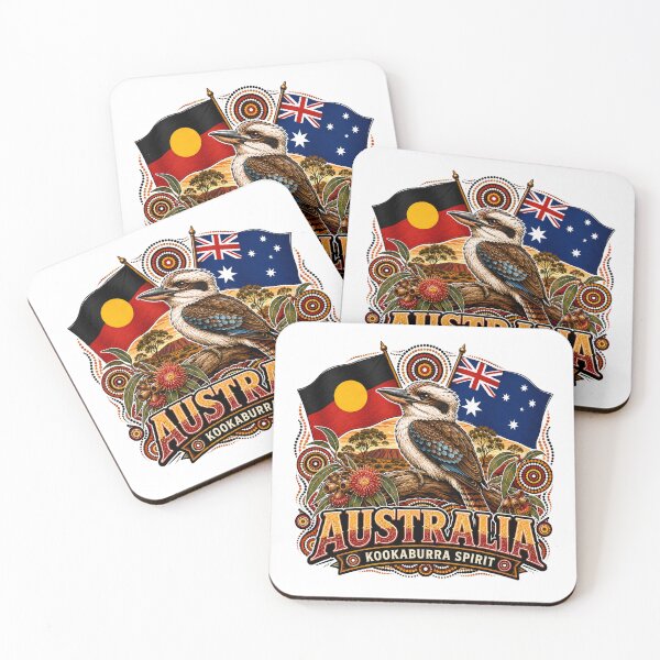 Item preview, Australia Unity – Aboriginal-Inspired Map and Flag Artwork designed and sold by Holiday-Hunter.