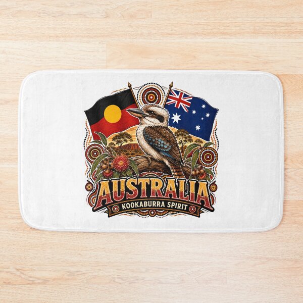 Item preview, Australia Unity – Aboriginal-Inspired Map and Flag Artwork designed and sold by Holiday-Hunter.