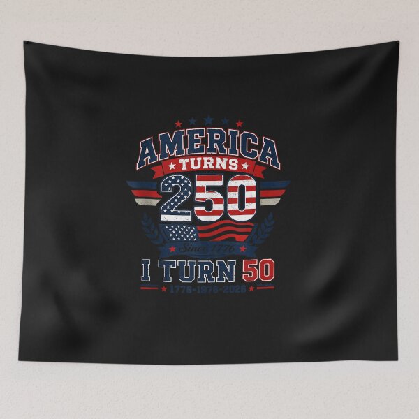 Item preview, 50th Birthday 1976 2026 America Turns 250 I Turn 50 Vintage Tank Top designed and sold by FrankIsabel.