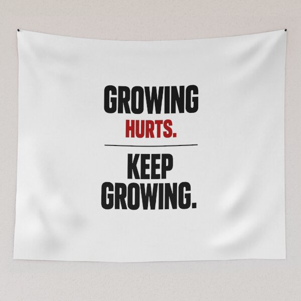 Item preview, Growing Hurts. Keep Growing. designed and sold by Lovestickerco.