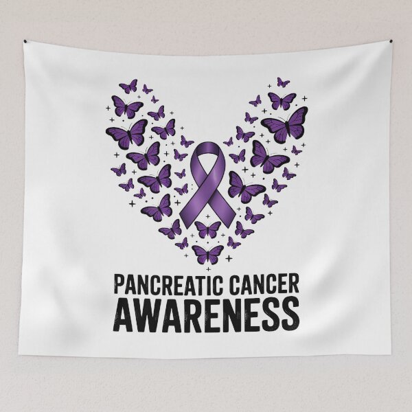 Item preview, Pancreatic Cancer Butterfly Pancreatic Cancer Awareness designed and sold by sailorjessiArt.
