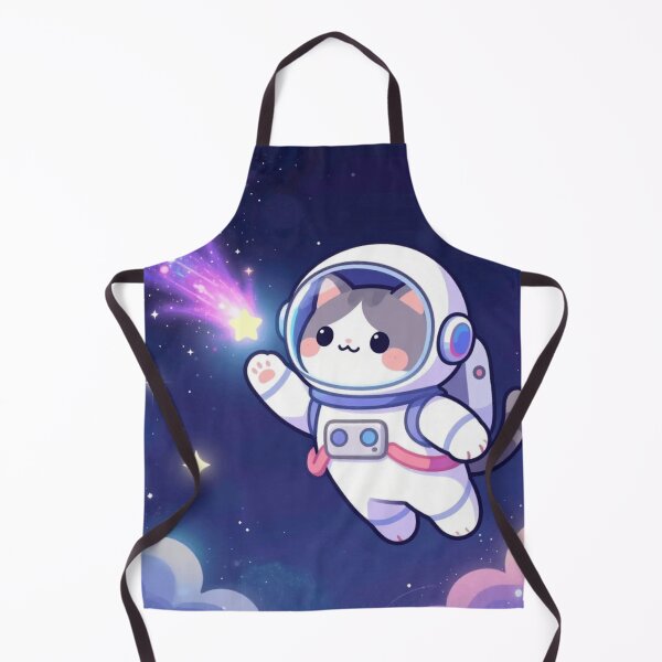 Item preview, Cosmic Cat Astronaut Floating Through Neon Galaxy Dreams designed and sold by RandomWalker.