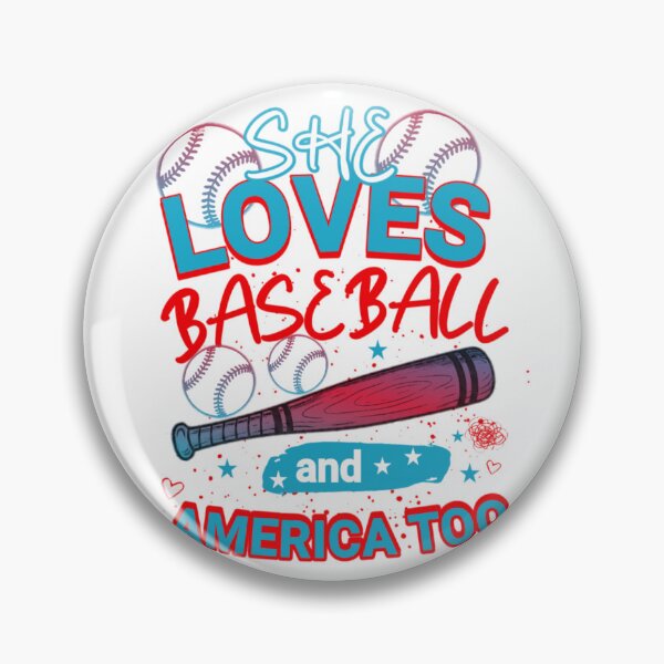 Item preview, She Loves Baseball and America Too Patriotic Girl designed and sold by Abibless1998.