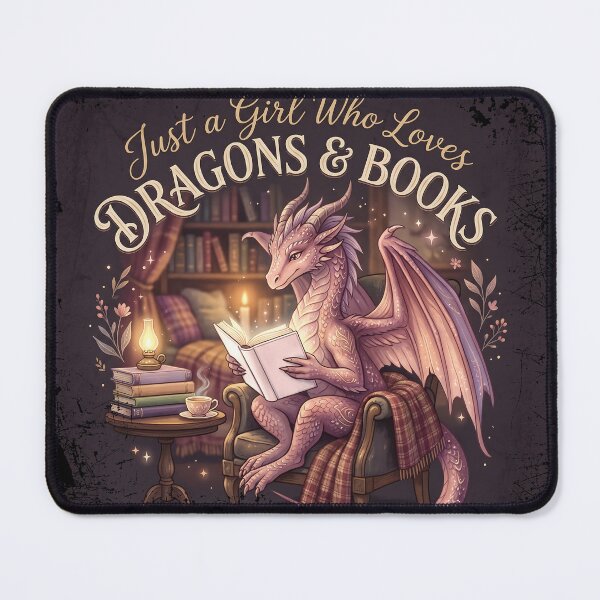 Item preview, Just A Girl Who Loves Dragons And Books designed and sold by Dot1001.