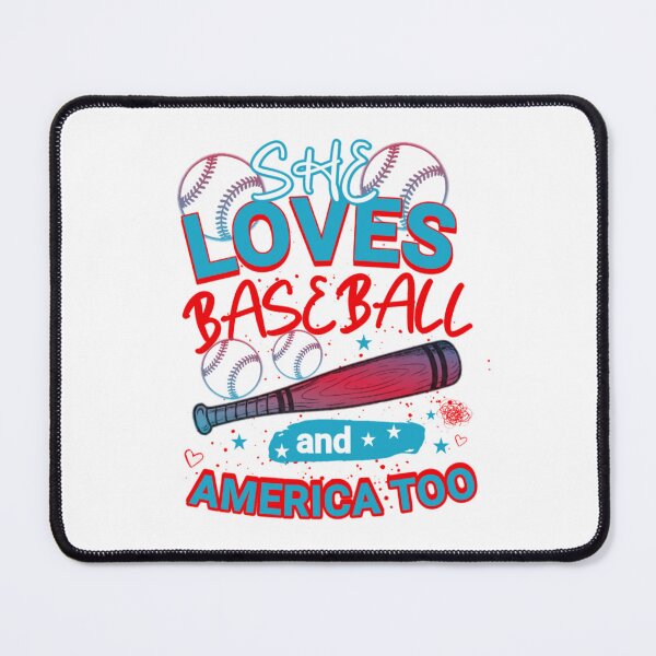 Item preview, She Loves Baseball and America Too Patriotic Girl designed and sold by Abibless1998.