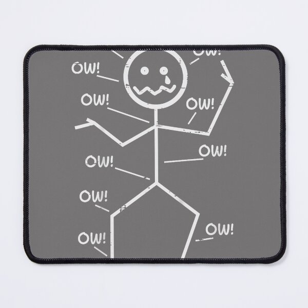 Item preview, Crying Stickman Ow Ow Funny Pain Meme Humor Men Women Kids designed and sold by KristineLi.