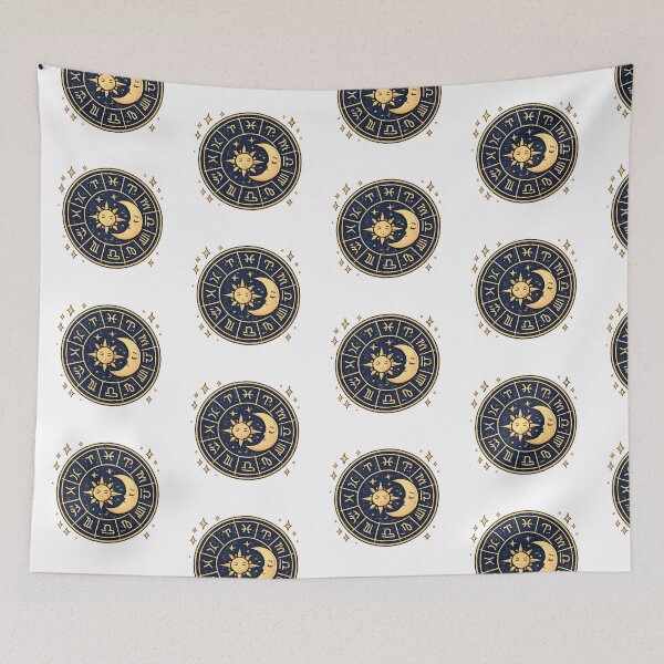 Item preview, Zodiac Wheel of stars designed and sold by fadeinkstudio.