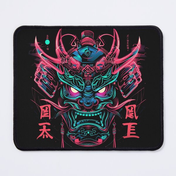 Item preview, Cyberpunk Samurai T-Shirt | Neon Oni Demon Mask Japanese Techwear designed and sold by VectorForge.