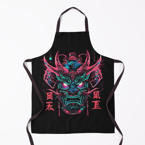 Item preview, Cyberpunk Samurai T-Shirt | Neon Oni Demon Mask Japanese Techwear designed and sold by VectorForge.