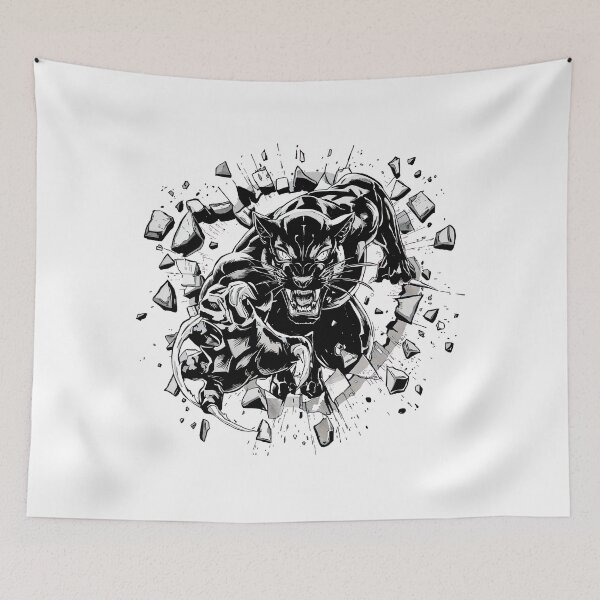 Item preview, Fierce Black Panther Breaking Wall | Professional Gift designed and sold by Kavya Art.