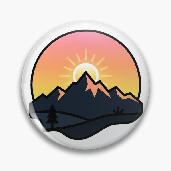 Item preview, Mountain Sunrise Minimalist Vector Hiking Club designed and sold by Yellowriversss.