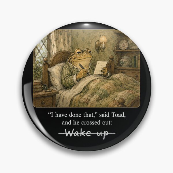 Item preview, Sleepy Toad Crossing Out Wake Up - Funny Vintage Book Illustration designed and sold by AdyKurniawan.