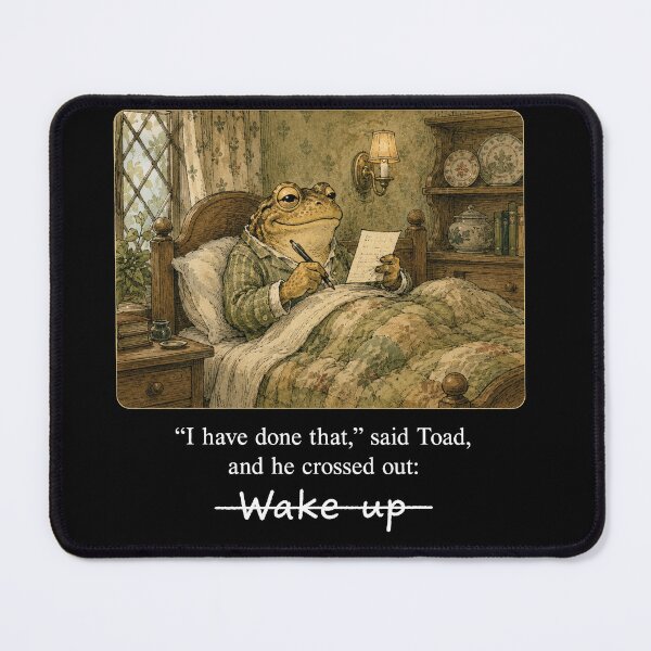 Item preview, Sleepy Toad Crossing Out Wake Up - Funny Vintage Book Illustration designed and sold by AdyKurniawan.