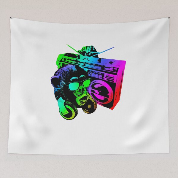 Item preview, Retro Monkey Boombox Music Fan Gradient Design designed and sold by marke770.