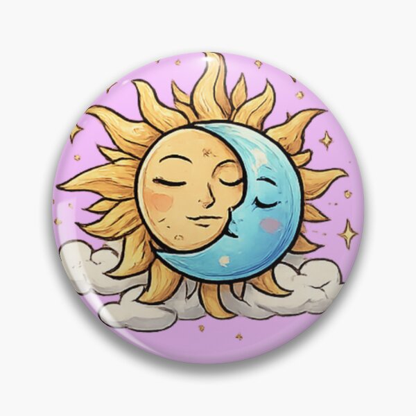 Item preview, Sun and Moon and Clouds designed and sold by fadeinkstudio.