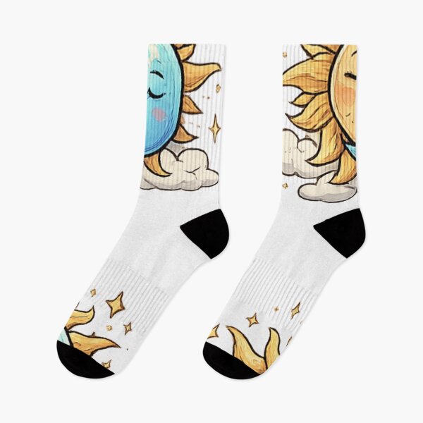 Item preview, Sun and Moon and Clouds designed and sold by fadeinkstudio.